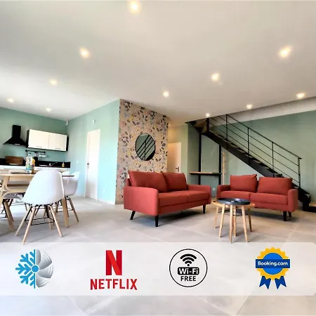 Colormix 3 Etoiles - 95M2 Plein Centre - Ensoleille Climatise Apartment Meze Exterior photo